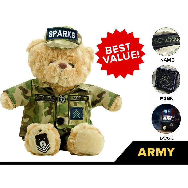 Army Teddy Bear Personalized Bundle - ZZZ BEARS -