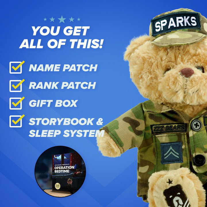 Army Teddy Bear Personalized Bundle - ZZZ BEARS -