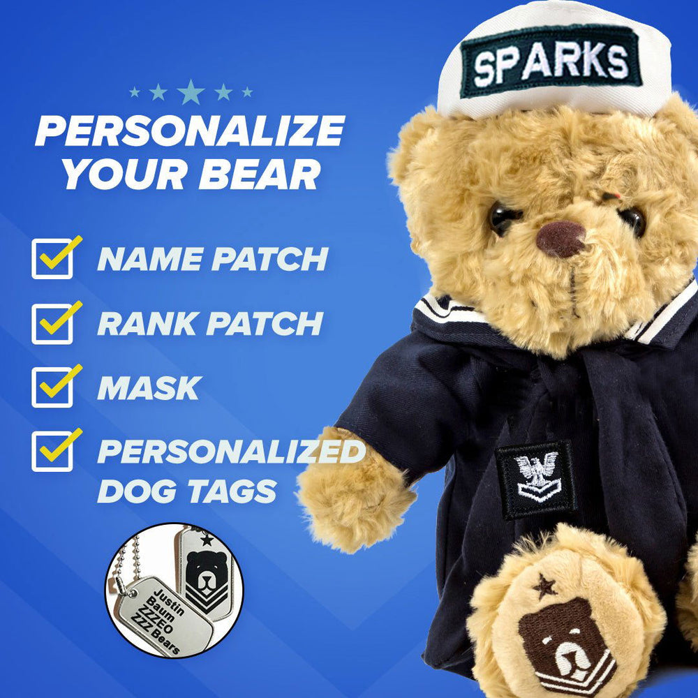 Sailor Sleeptight - Navy Teddy Bear - ZZZ BEARS -