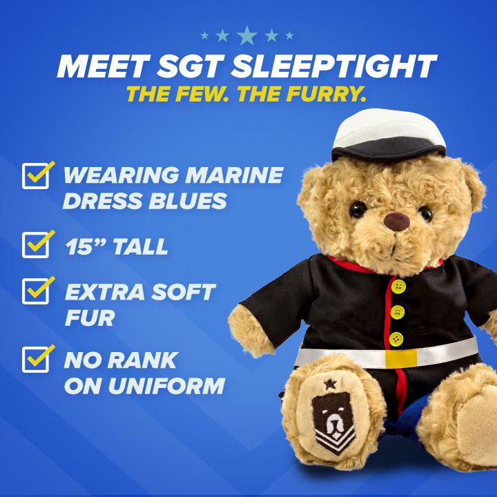 Sgt. Sleeptight - Marine Dress Blues Bear - ZZZ BEARS -