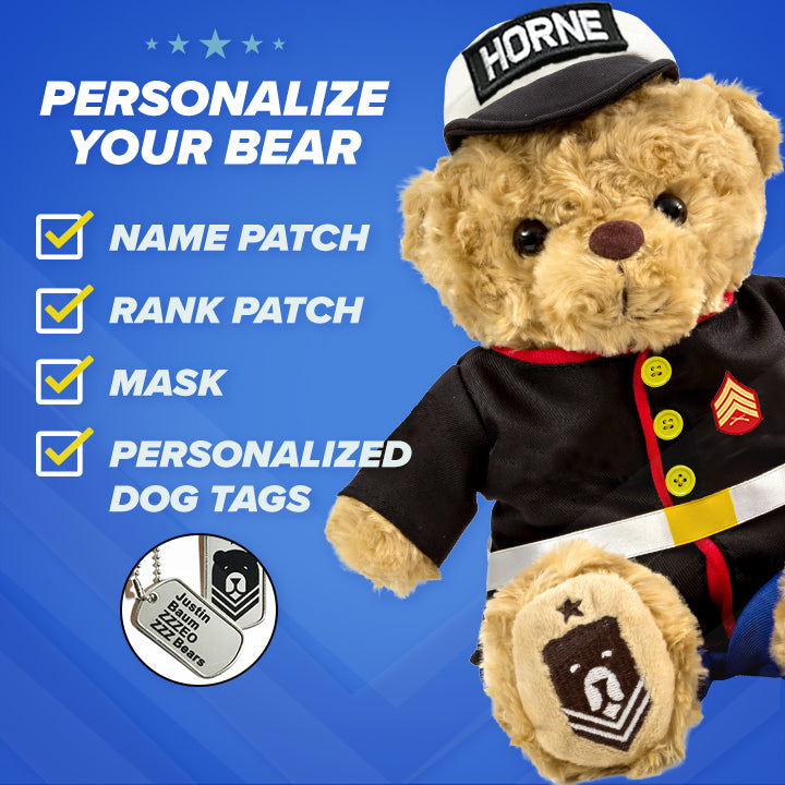 Sgt. Sleeptight - Marine Dress Blues Bear - Premium Teddy Bears Sgt. Sleeptight - Marine Dress Blues Bear - Premium Teddy Bears