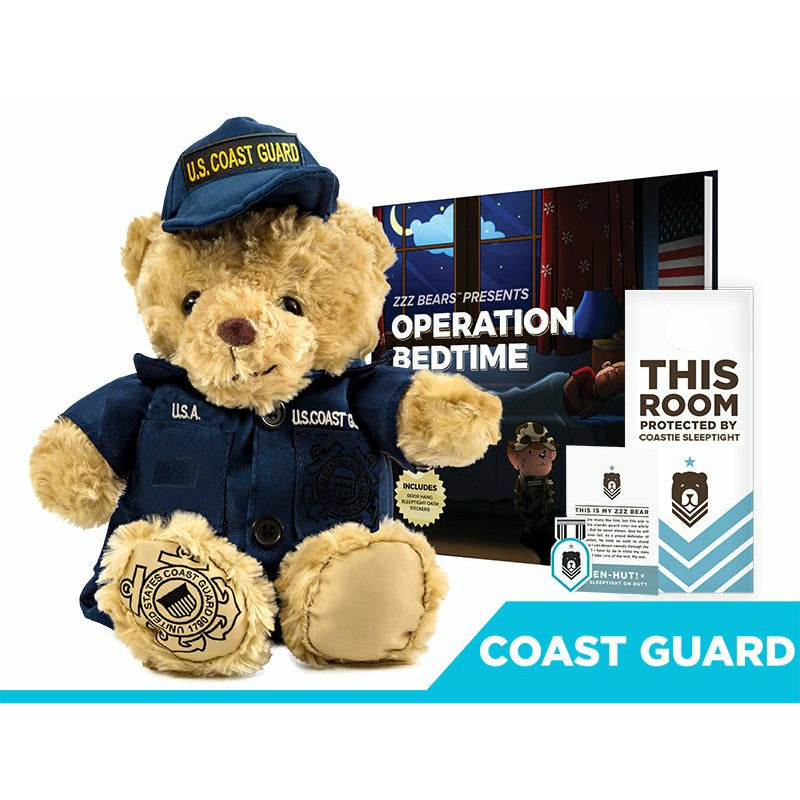 Coastie Sleeptight - Coast Guard Teddy Bear with Storybook & Sleep System - ZZZ BEARS