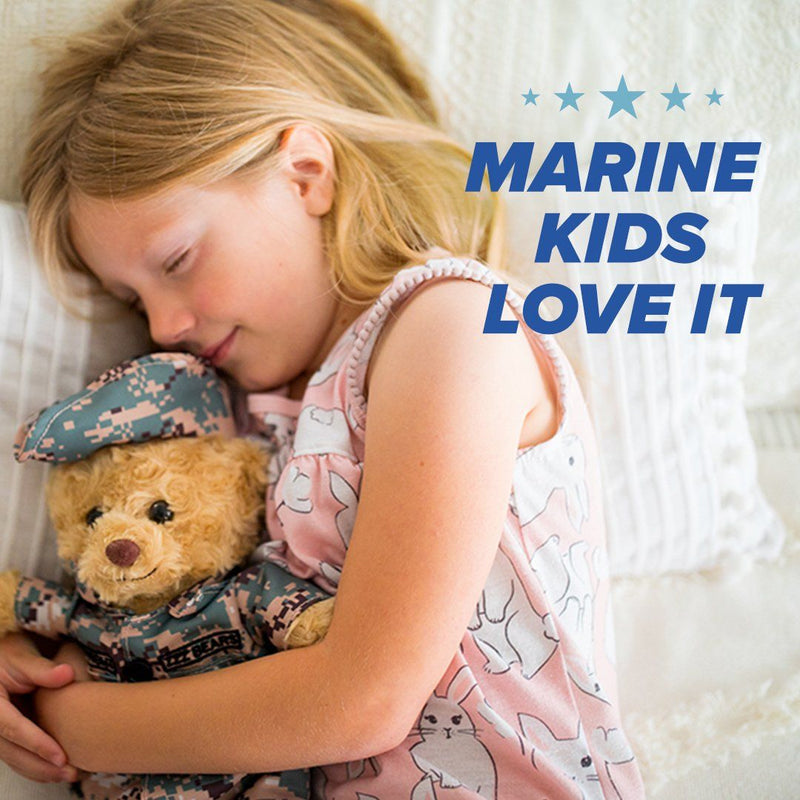 Sgt. Sleeptight - Marine Camouflage Teddy Bear with Storybook & Sleep System - ZZZ BEARS