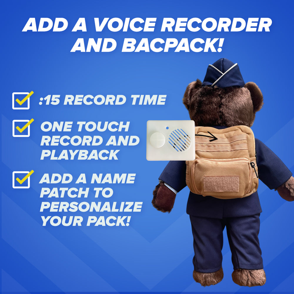Air Force Teddy Bear in Dress Uniform - Male