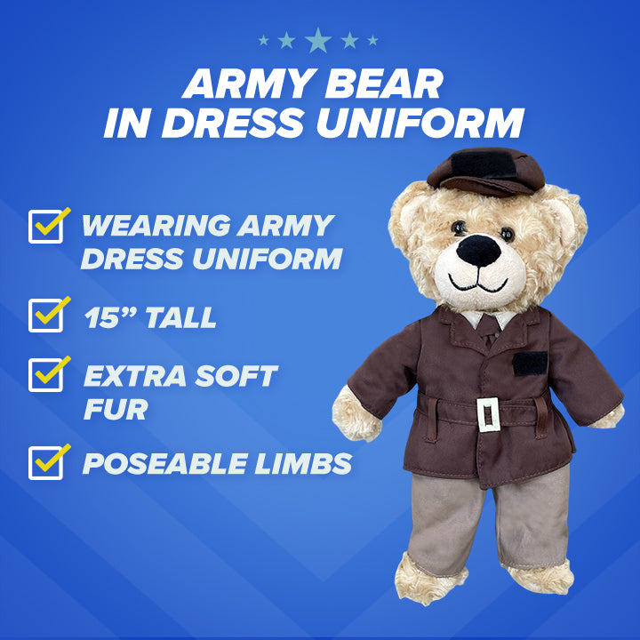 Army Teddy Bear in Dress Uniform