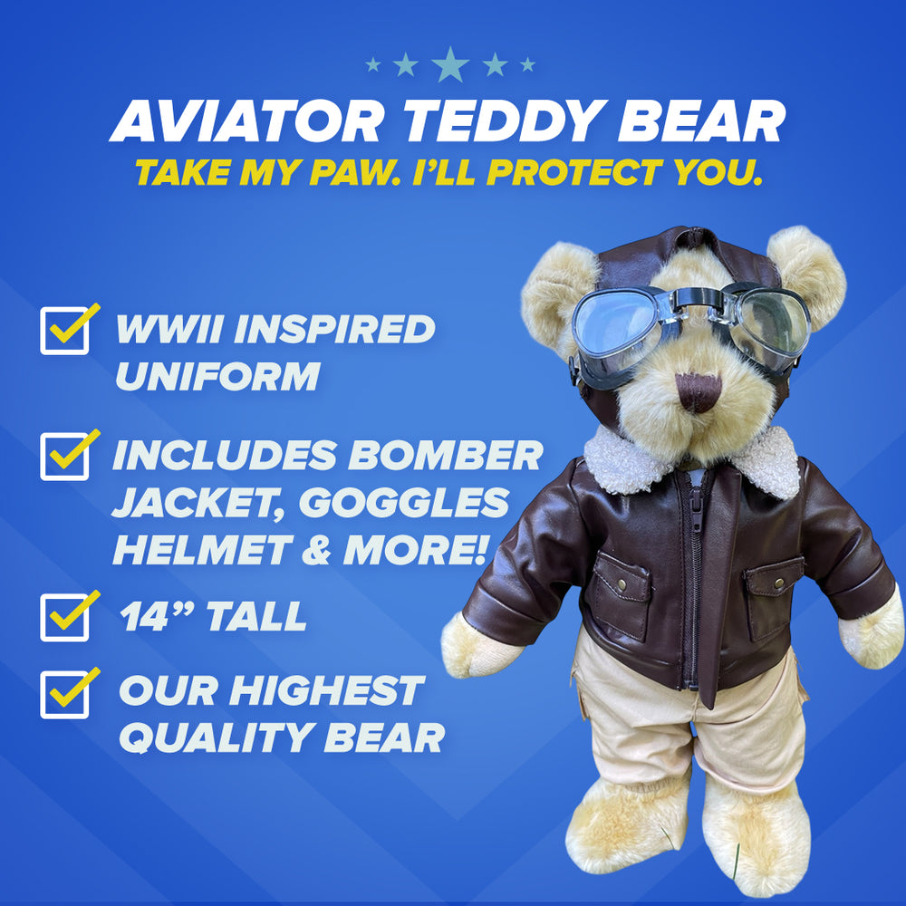 Classic WWII Aviator Teddy Bear