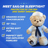 Navy Teddy Bear Personalized Bundle - White