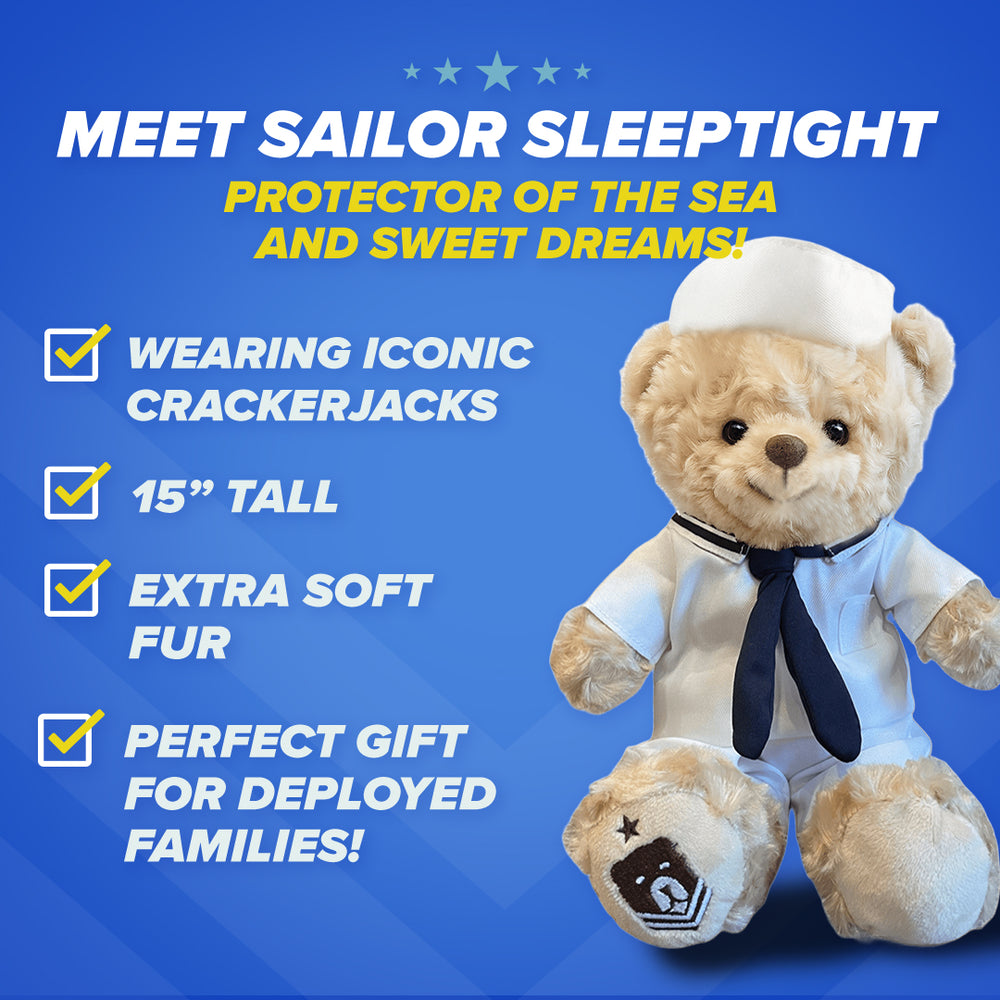 Navy Teddy Bear Personalized Bundle - White