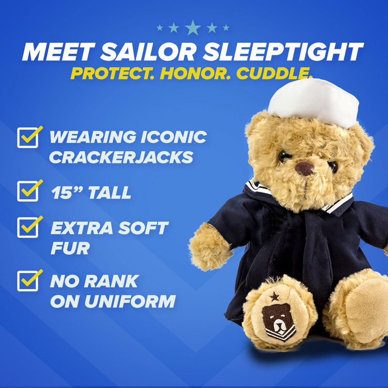 Sailor Sleeptight - Navy Teddy Bear - ZZZ BEARS - 