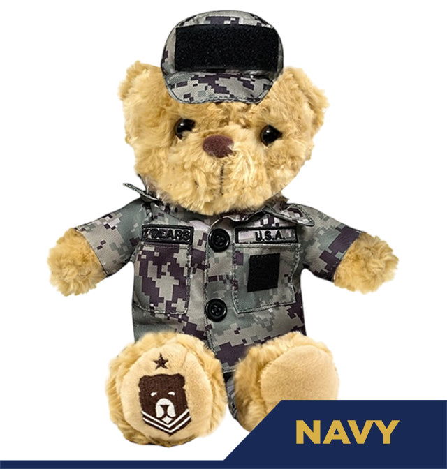 Navy Teddy Personalized Army Teddy Bear ZZZ Bears Navy Teddy Bear