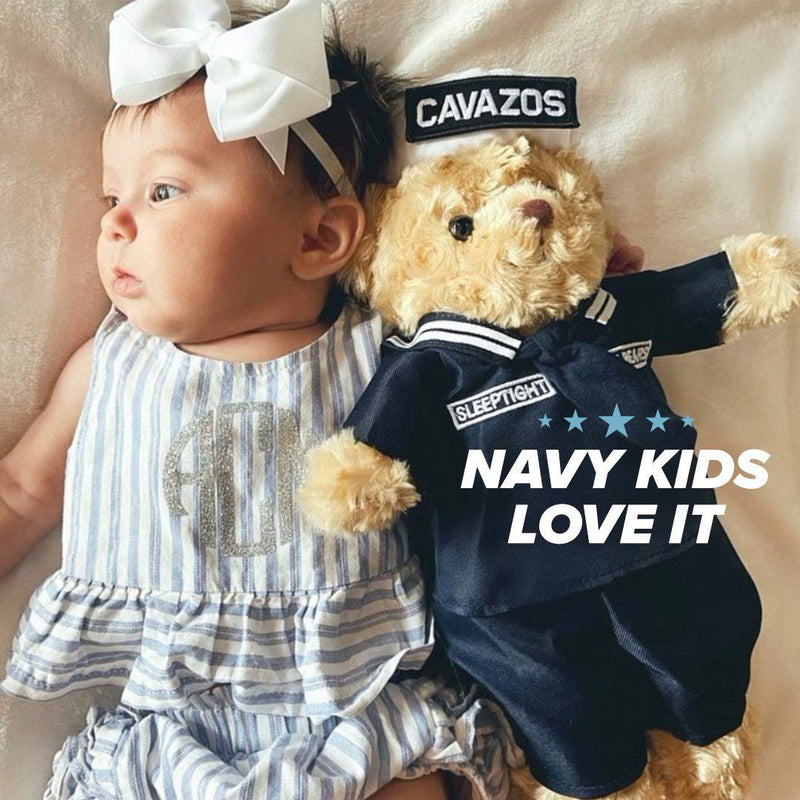Sailor Sleeptight -  Personalized Navy teddy Bear - ZZZ BEARS - 