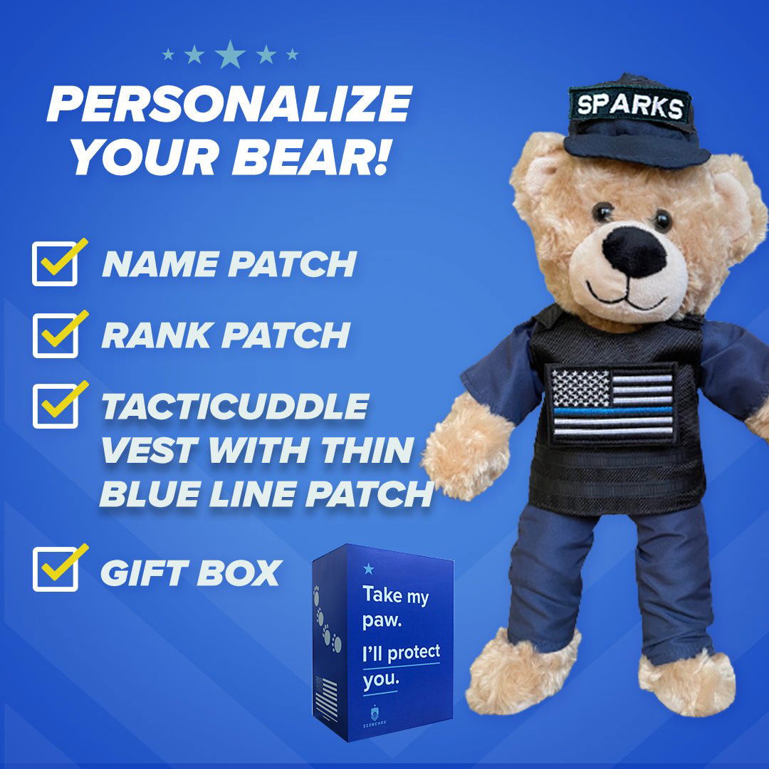 Sgt Sleeptight Police Teddy Bear - ZZZ BEARS - 