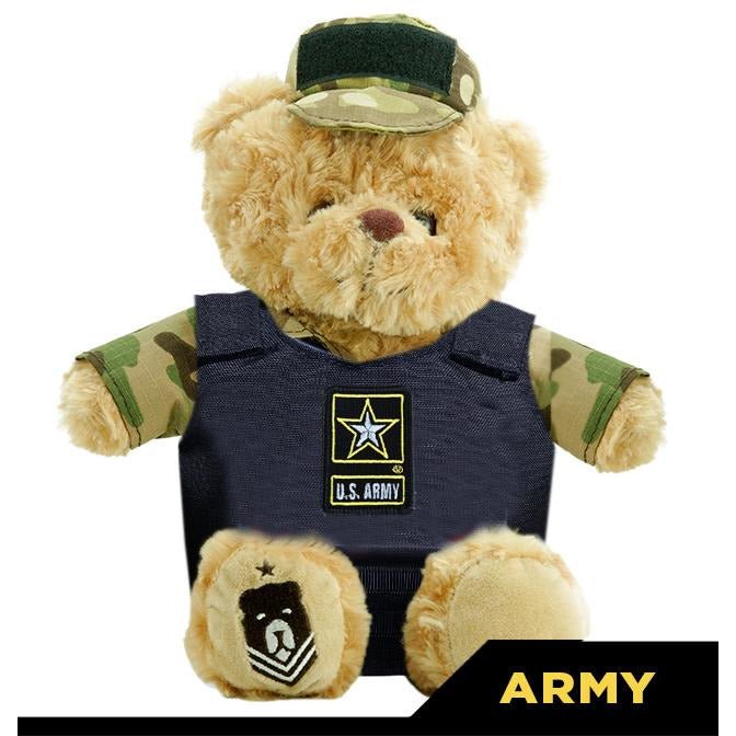 Tacticuddle Vest with Army patch - ZZZ BEARS